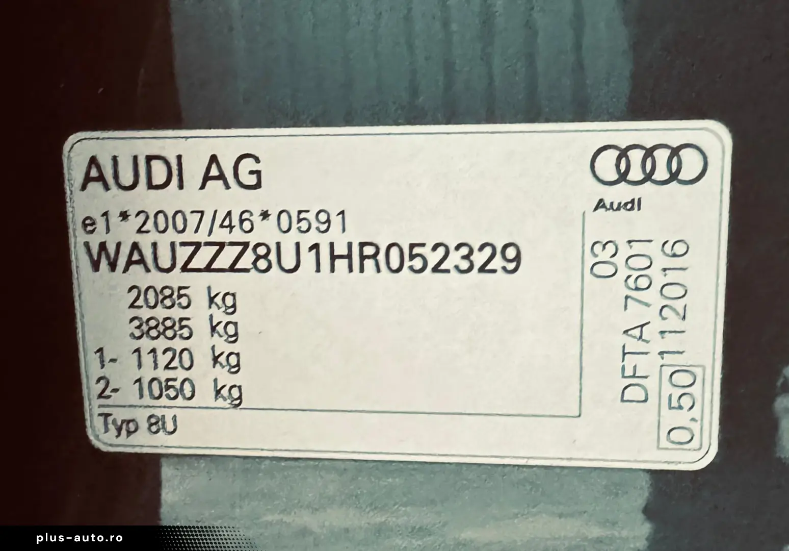 Audi Q3  Fab- 10.2017   2.0 Diesel 150 CP  Euro 5