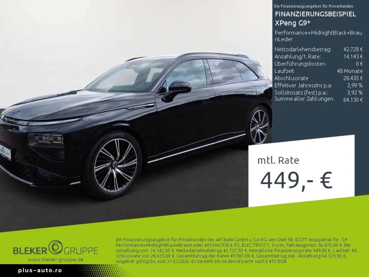 XPENG G9 Performance MidnightBlack BraunLeder