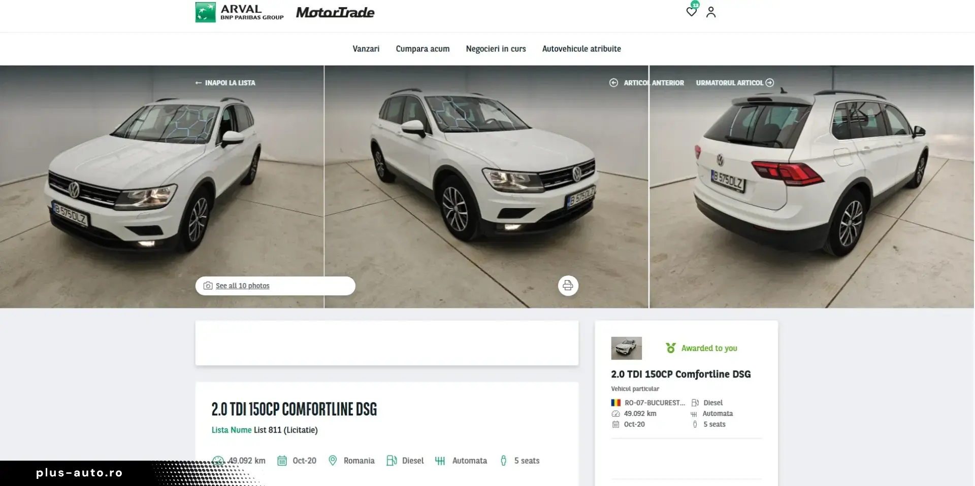 2.0TDI150cp DSG Confortline CumpRoNouLeasingOperat TVA ded