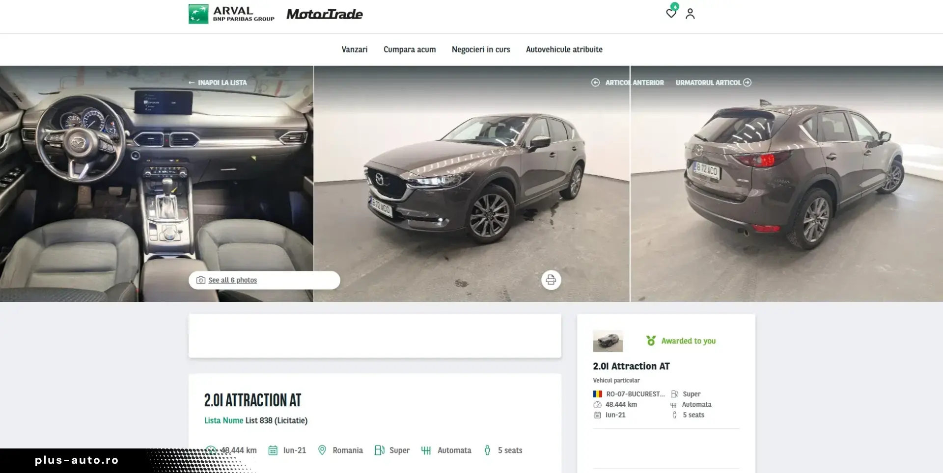 2021 CumpRoNouLeas 2.0Benzina aspirat 165CP automata TVA