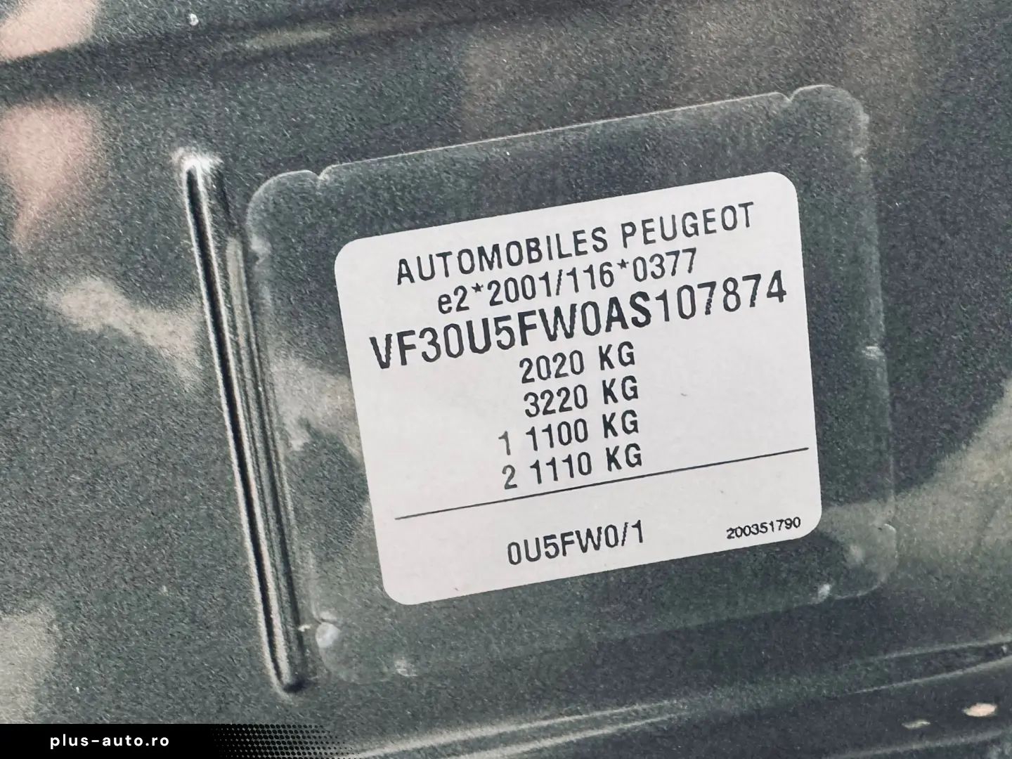 Peugeot 3008   1.6 Benzina 120 CP   Fab. 05.2010   Euro 5