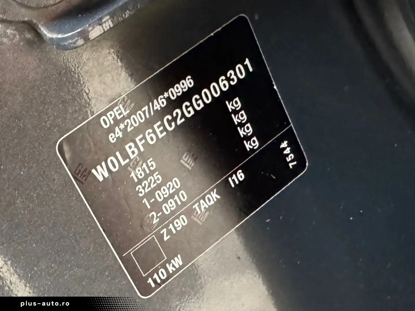 OPEL ASTRA K   Fab- 01.2016   1.4 BENZINA 150CP   EURO 6