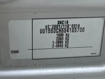 DACIA SANDERO   1.5 DIESEL 75CP  FAB 01.2016   EURO 6