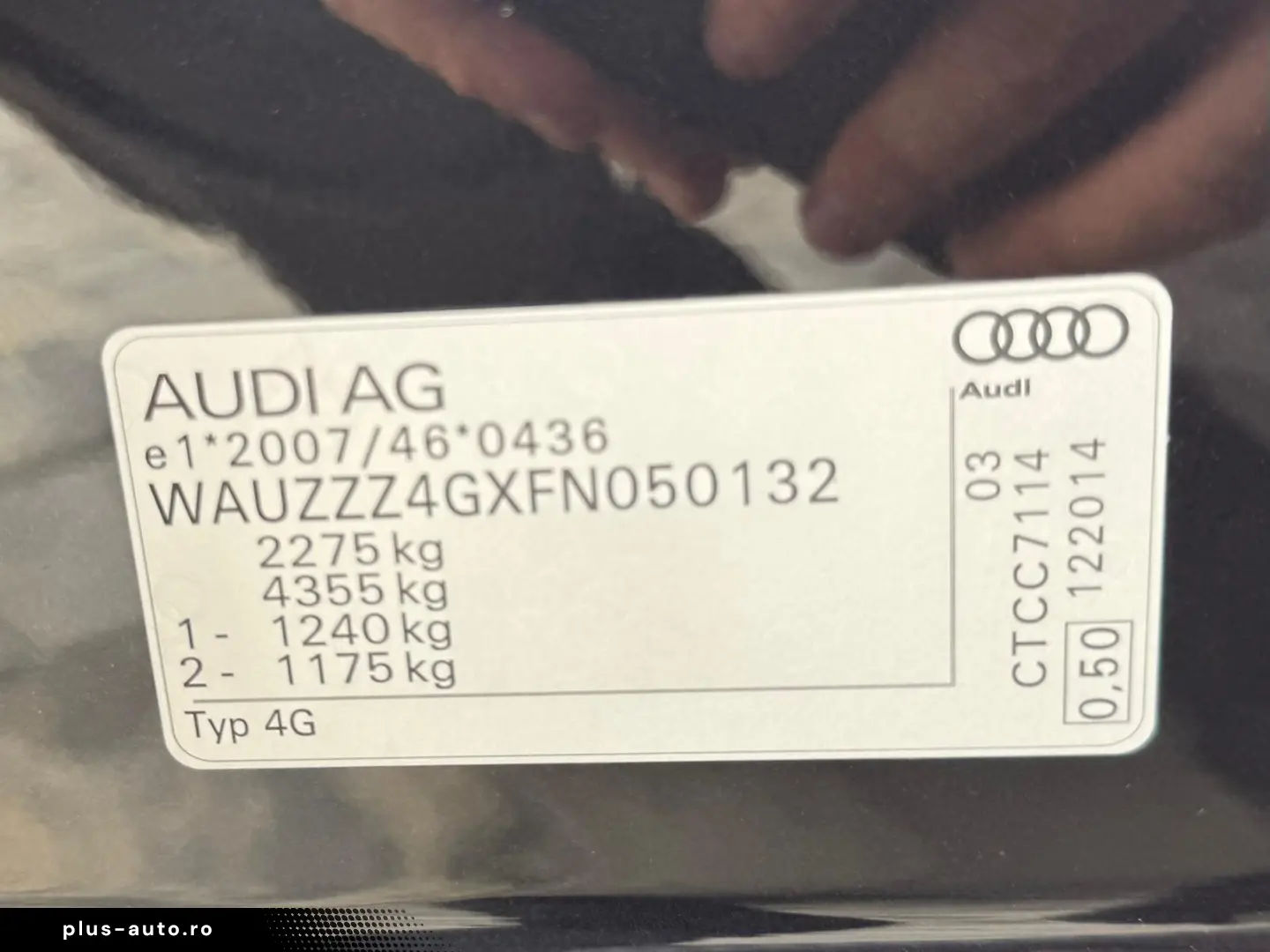 AUDI A6 S-LINE   FAB 01.2015   3.0 DIESEL 218CP   EURO 6