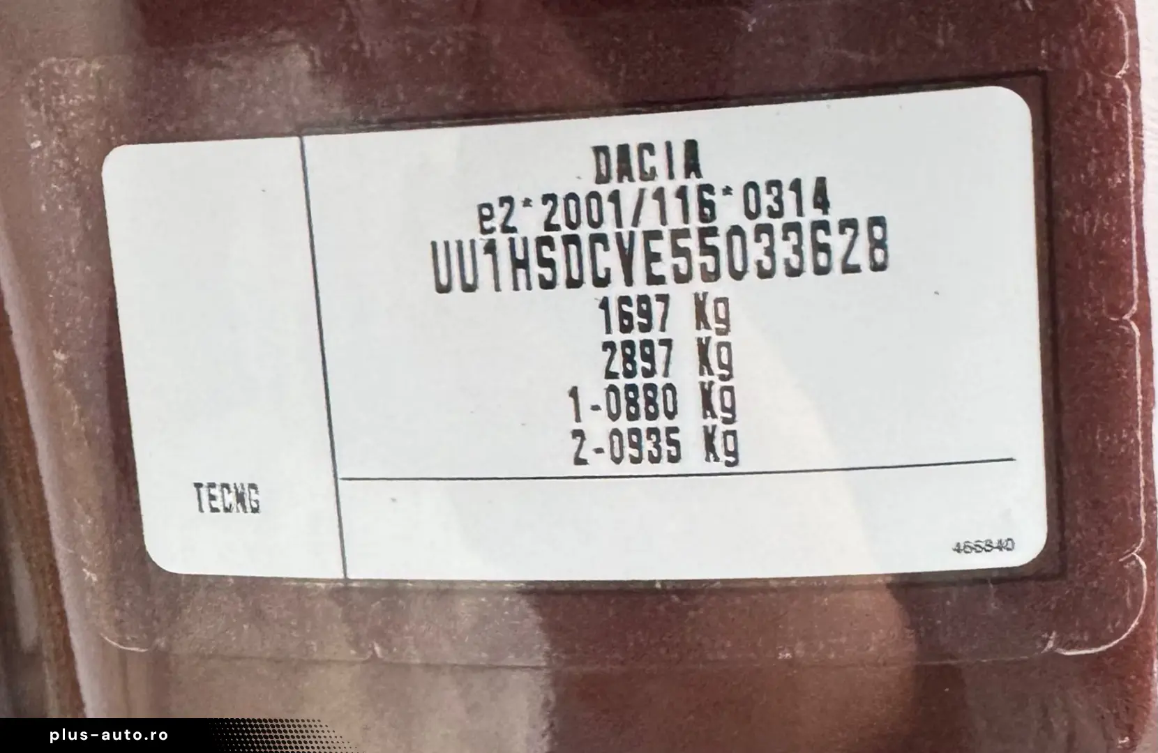 DACIA DUSTER   FAB 07.2016   1.6 BENZINA 114CP   EURO 6