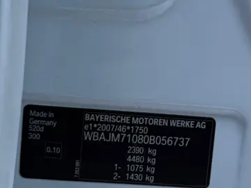 BMW 520D G31   FAB 08.2017   2.0 DIESEL 190CP   EURO 6