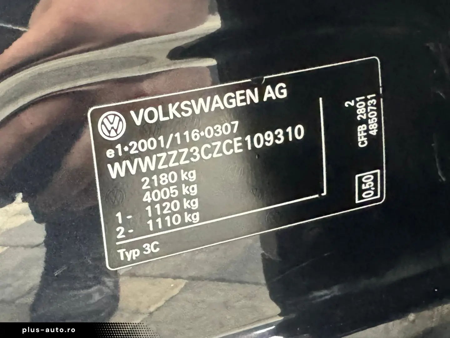 VOLKSWAGEN PASSAT B7   FAB 12.2011   2.0 DIESEL 140CP