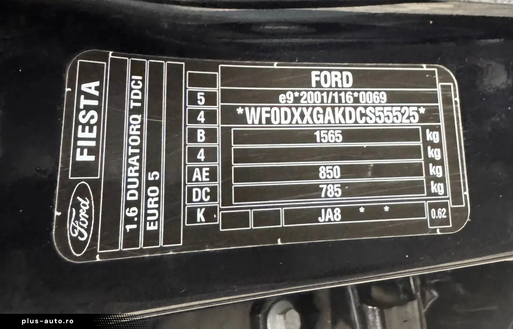 FORD FIESTA   1.6 DIESEL 95CP   FAB 08.2013   EURO 5