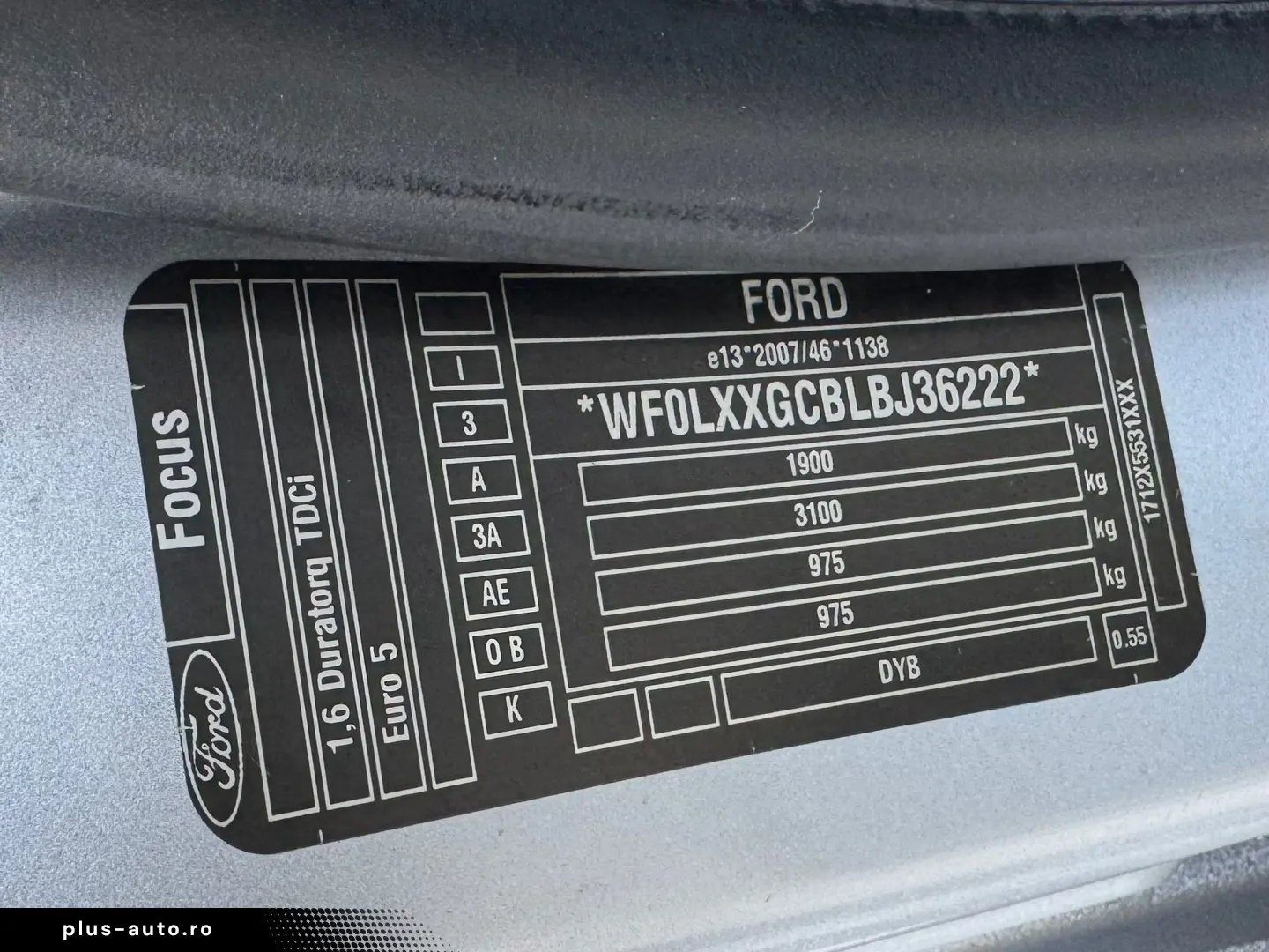 Ford Focus  Fab. 09.2012  1.6 Diesel 116 CP  Euro 5