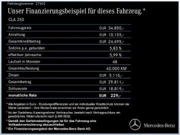 MERCEDES-BENZ CLA 250 e AMG MBUX LED Pano RFK Distro…