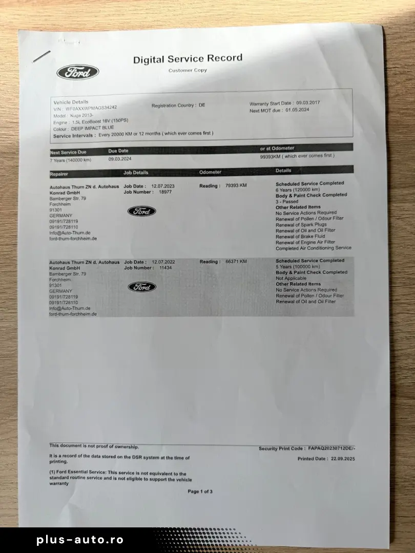 FORD KUGA Incalzire scaune Incalzire volan Clima Pilot LED I