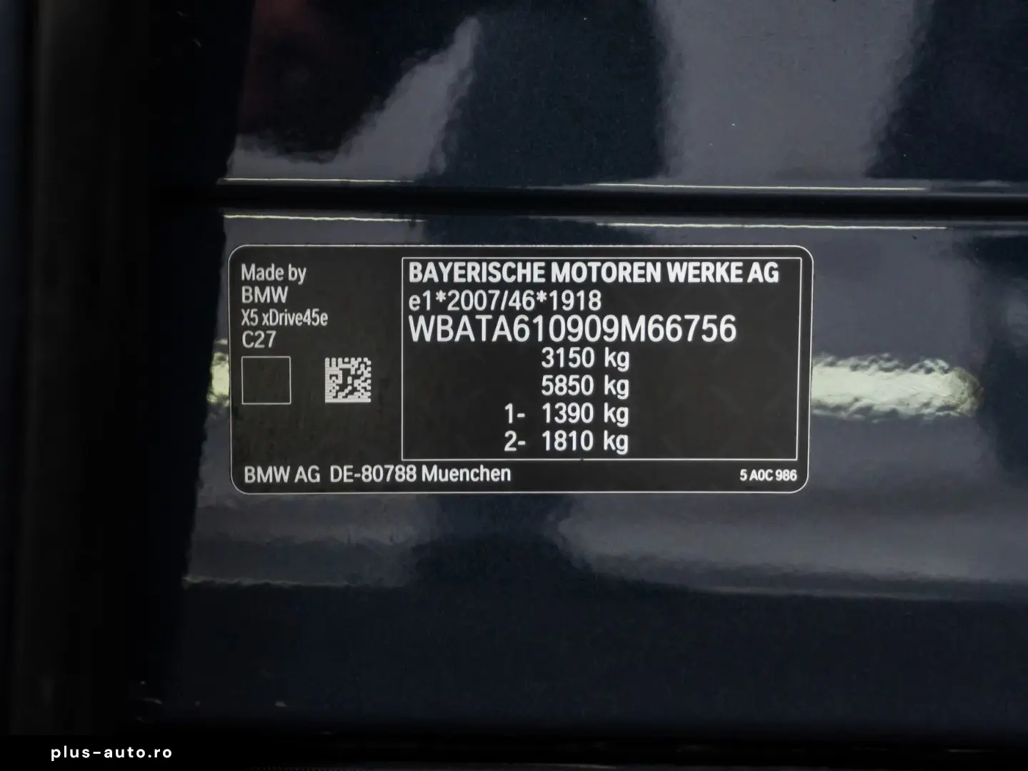 BMW X5 xDrive45e • 2022 • Plug-In Hybrid • 394 CP • xDrive •