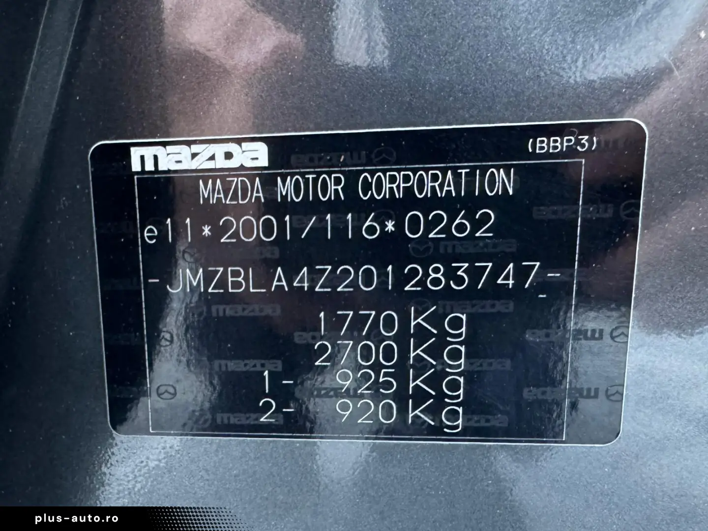 MAZDA 3   FAB 09.2011   1.6 BENZINA 105CP   EURO 5