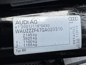 AUDI A4 B9   FAB 02.2016   2.0 DIESEL 190CP   EURO 6