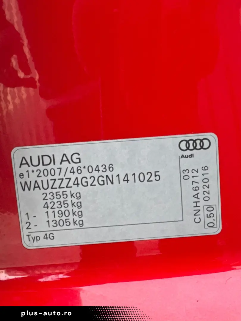 AUDI A6 S-LINE   FAB 03.2016   2.0 DIESEL 190CP   EURO 6