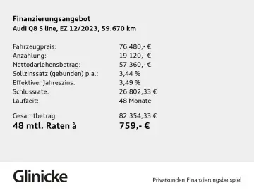 AUDI Q8 60 TFSIe qu. S line Pano Matrix LM 23  Navi B