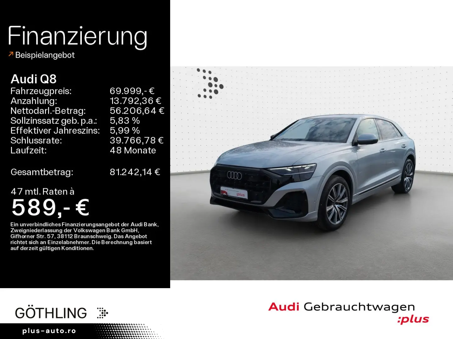AUDI Q8 50 TDI qu tip Air HUD Pano Matrix Virtual Nav