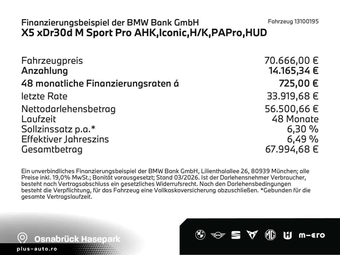 BMW X5 xDr30d M Sport Pro AHK Iconic H K PAPro HUD