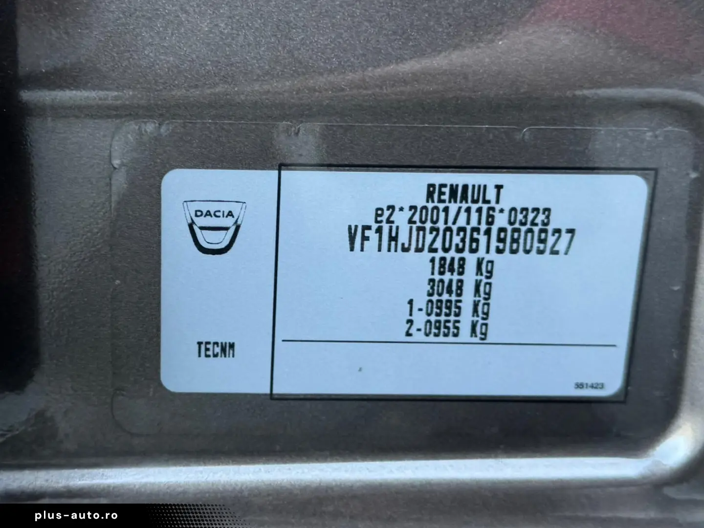 Dacia Duster   Fab- 06-2019   1.5 Diesel 116 CP   Euro 6