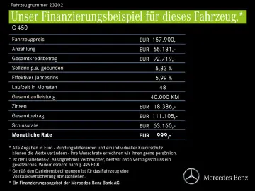 MERCEDES-BENZ G 450 d AMG Line Night I II Schiebedac…
