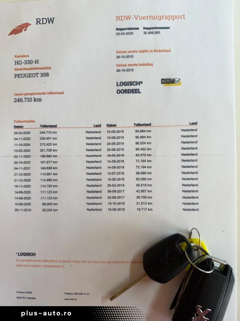 Peugeot 308 1.6 HDi 120 CP Euro 6   Garantie   Rate