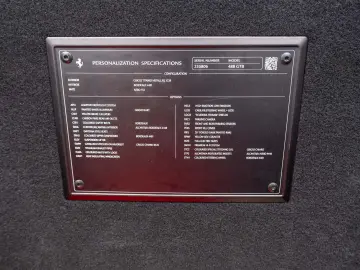 Ferrari 488 GTB LIFT JBL Camera Daytona Seats