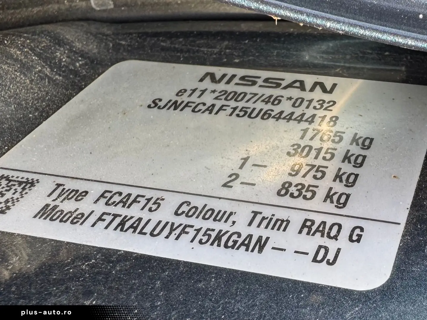 NISSAN JUKE   FAB 12.2013   1.5 DIESEL 110CP   EURO 5