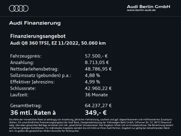 AUDI Q8 55 TFSI qu.tiptr. AHK MATRIX 360 K HUD VIRTUA