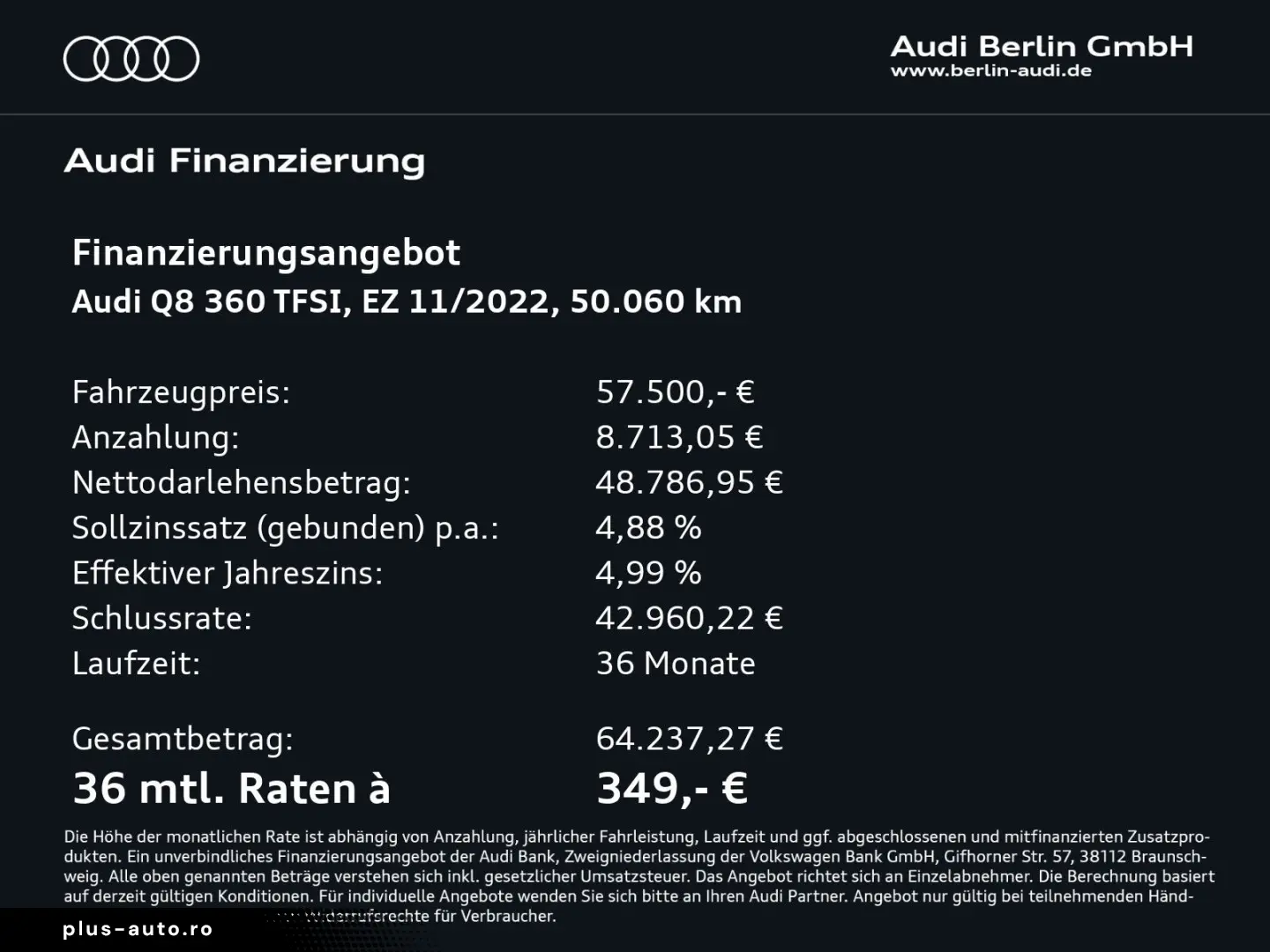 AUDI Q8 55 TFSI qu.tiptr. AHK MATRIX 360 K HUD VIRTUA