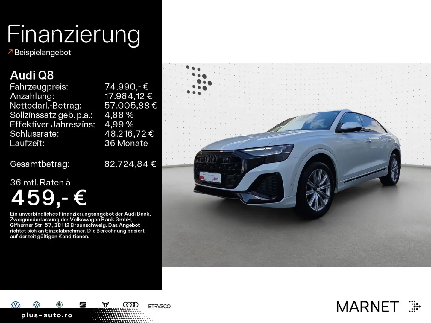 AUDI Q8 SUV 50 TDI quattro S line Optikpaket Pano vir