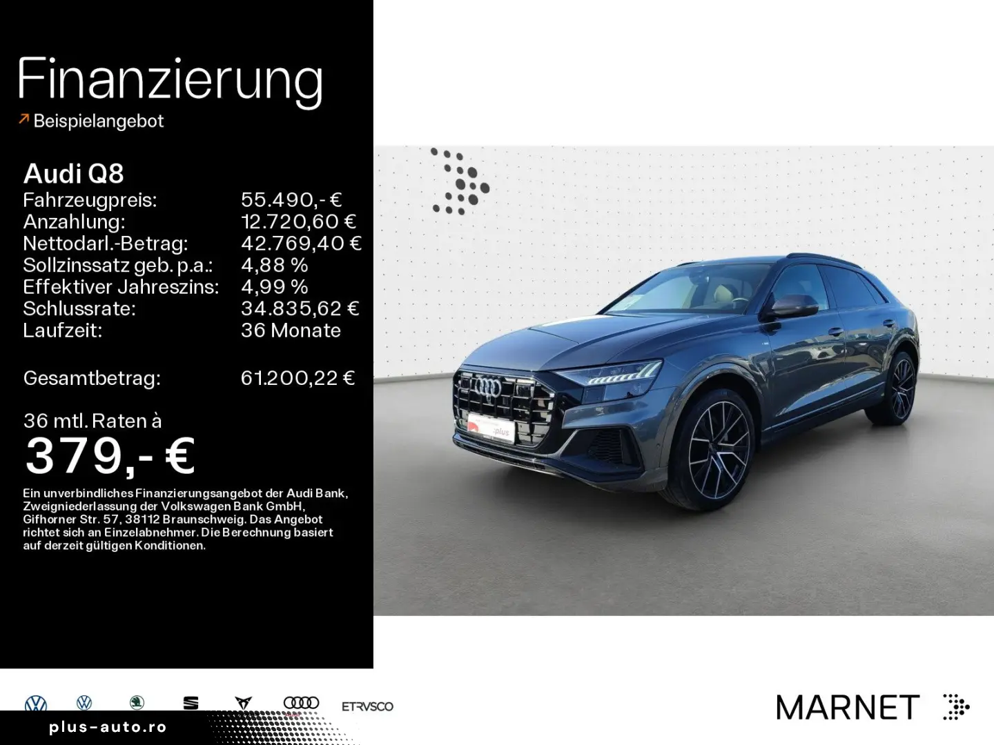 AUDI Q8 55 TFSI quattro S line Navi Matrix Alu B&O PD
