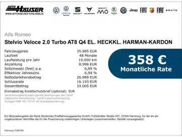 ALFA ROMEO Stelvio Veloce 2.0 Turbo AT8 Q4 EL. HECKKL. HARM