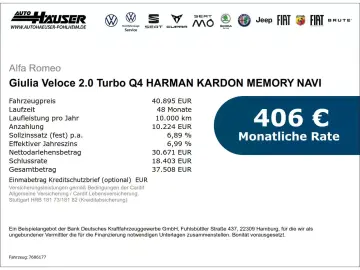 ALFA ROMEO Giulia Veloce 2.0 Turbo Q4 HARMAN KARDON MEMORY