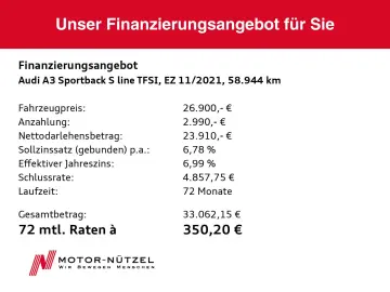 AUDI A3 Sportback 45 TFSI e S-LINE MATRIX NAV PDC GRA