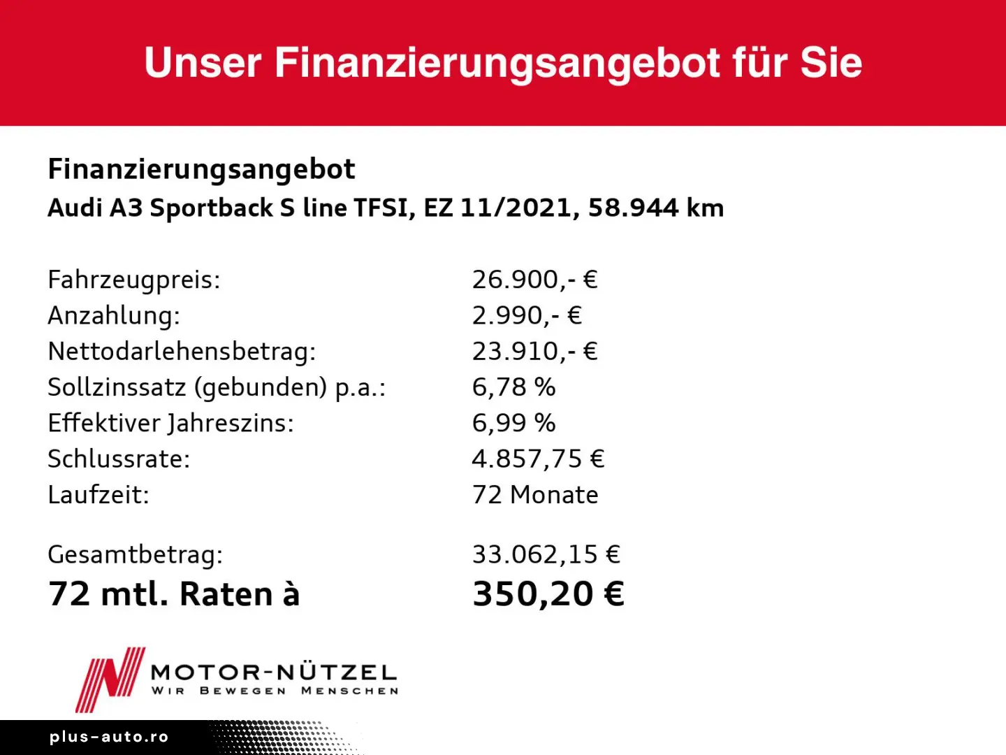 AUDI A3 Sportback 45 TFSI e S-LINE MATRIX NAV PDC GRA