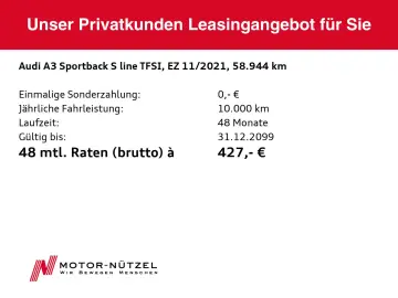 AUDI A3 Sportback 45 TFSI e S-LINE MATRIX NAV PDC GRA