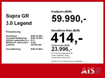 TOYOTA Supra GR 3.0 Legend HUD Matrix Navi JBL TotWinke
