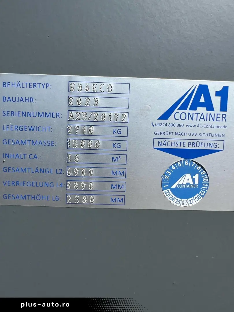 MB Actros 2545L Meiller   Tandem Hüffermann   2x Container