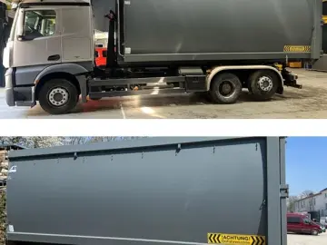 MB Actros 2545L Meiller   Tandem Hüffermann   2x Container
