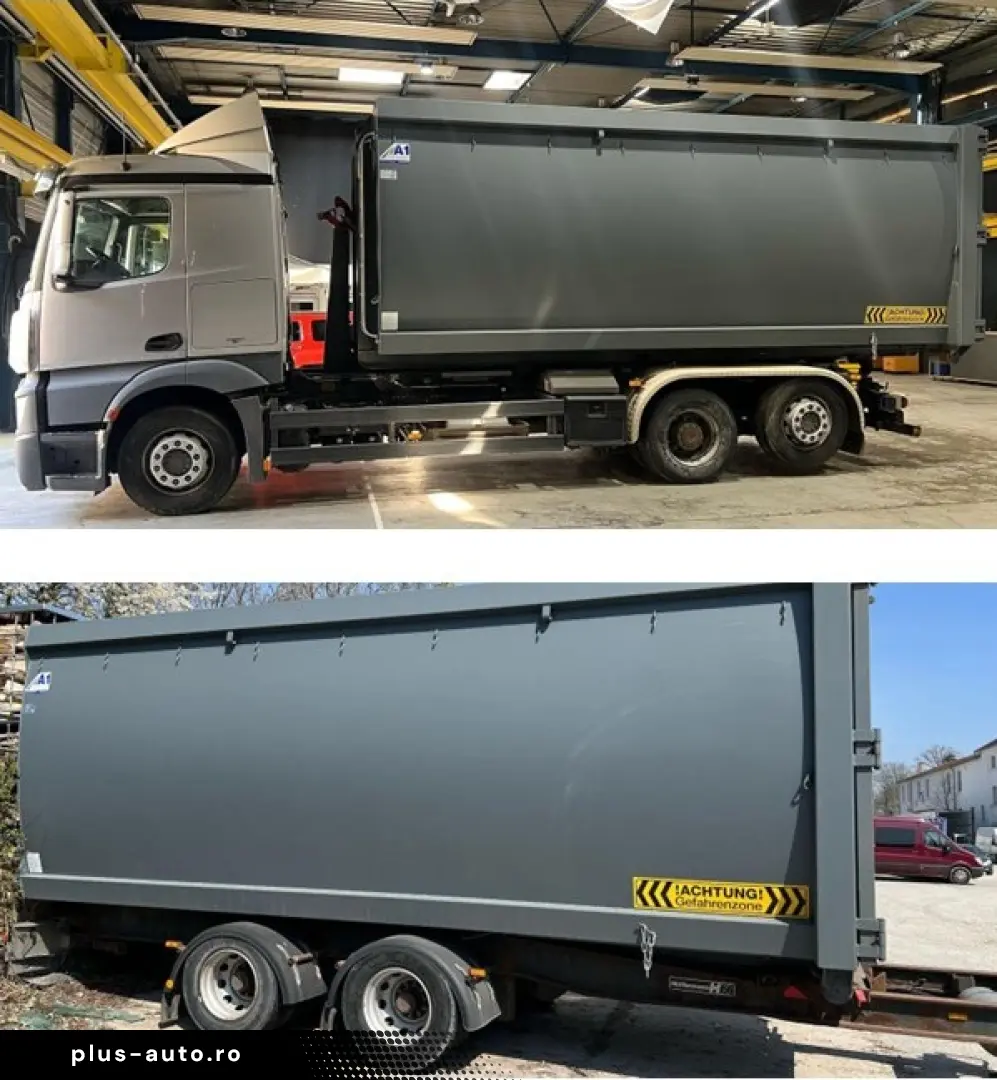 MB Actros 2545L Meiller   Tandem Hüffermann   2x Container