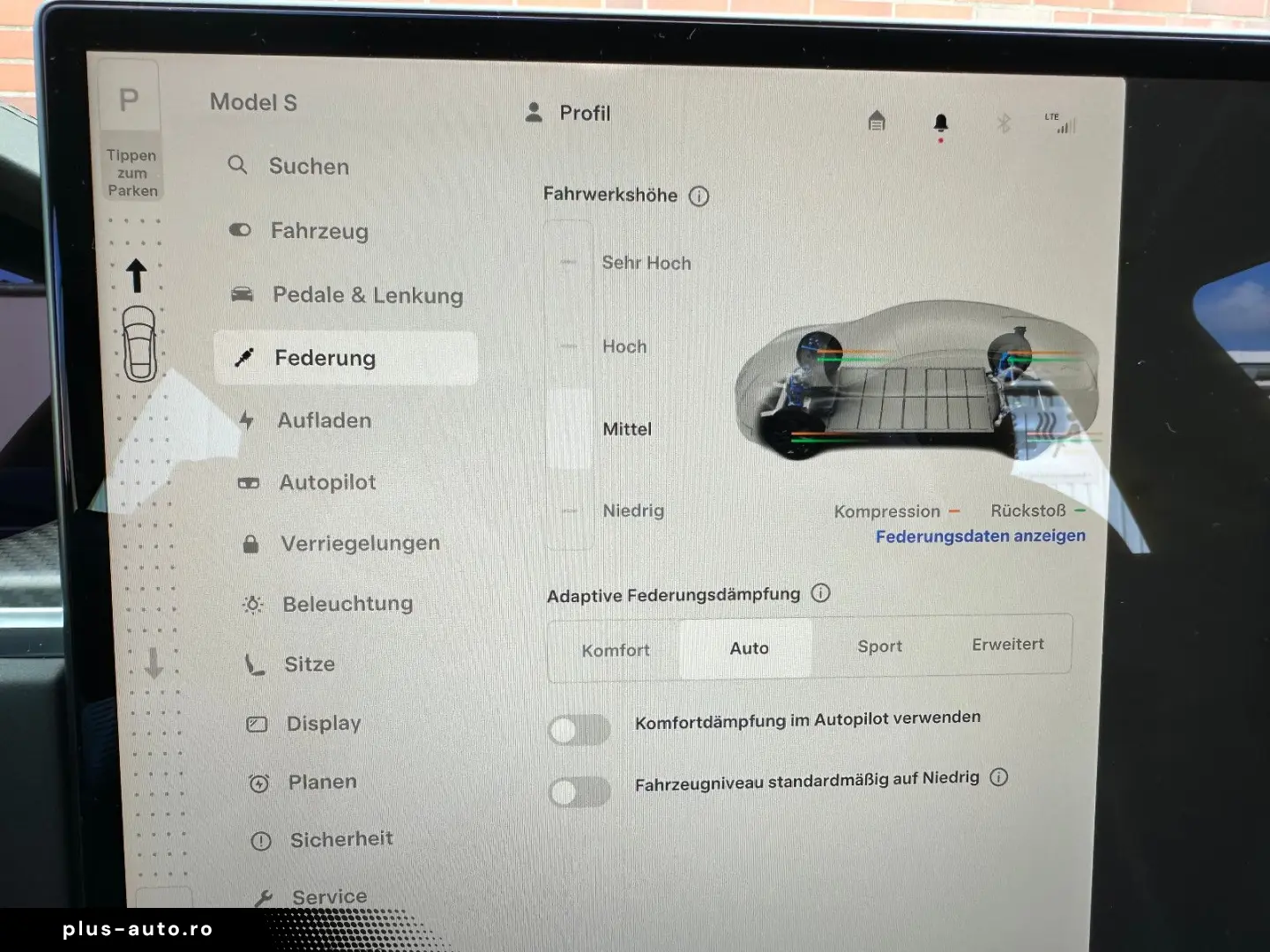 TESLA Model S Plaid  Matrix  Ahzv  4 Rad Luftfahrwerk