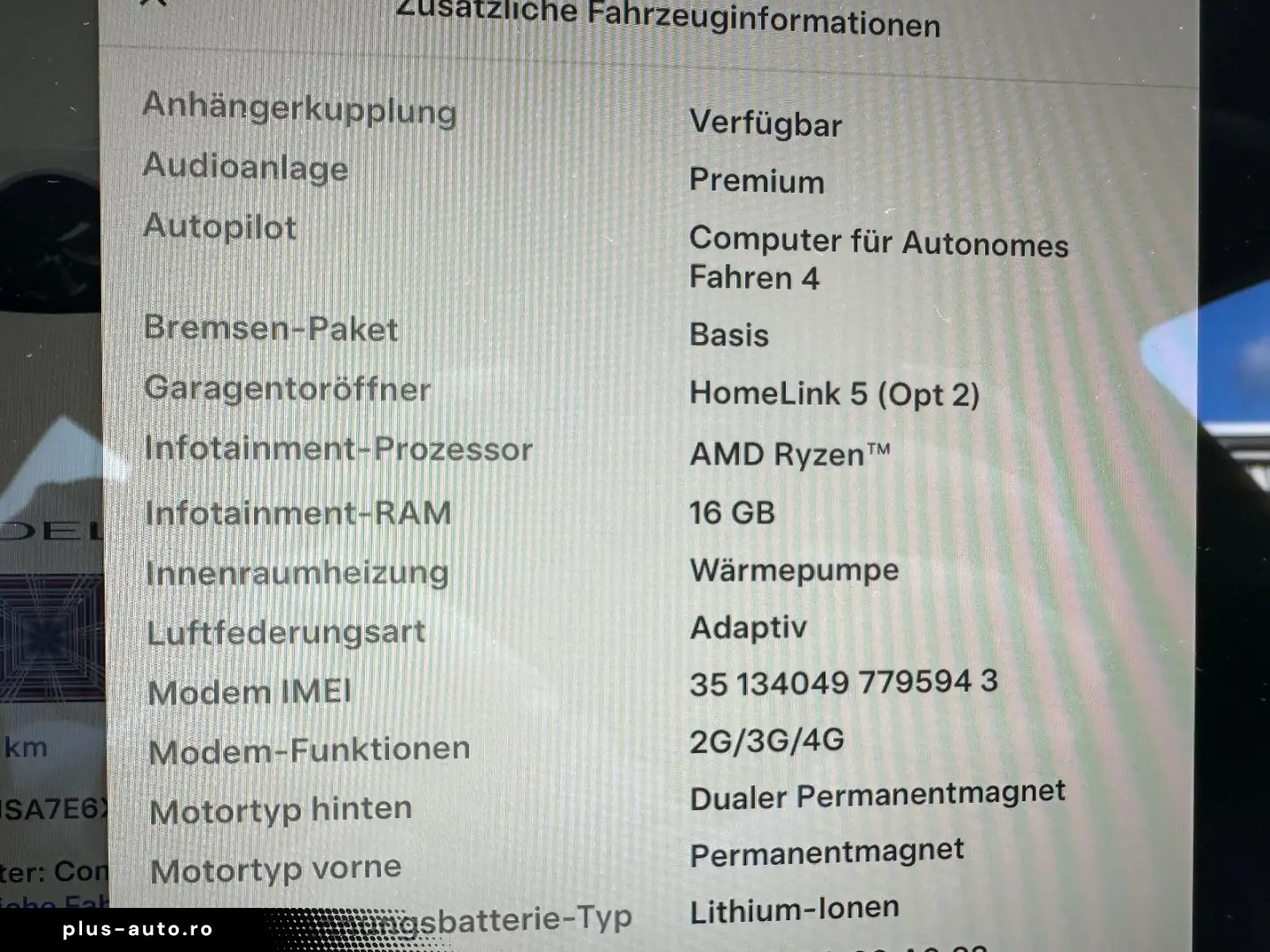 TESLA Model S Plaid  Matrix  Ahzv  4 Rad Luftfahrwerk