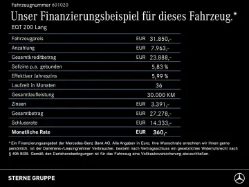 MERCEDES-BENZ EQT 200 Lang 7-SITZER LED DAB WINTER NAVI