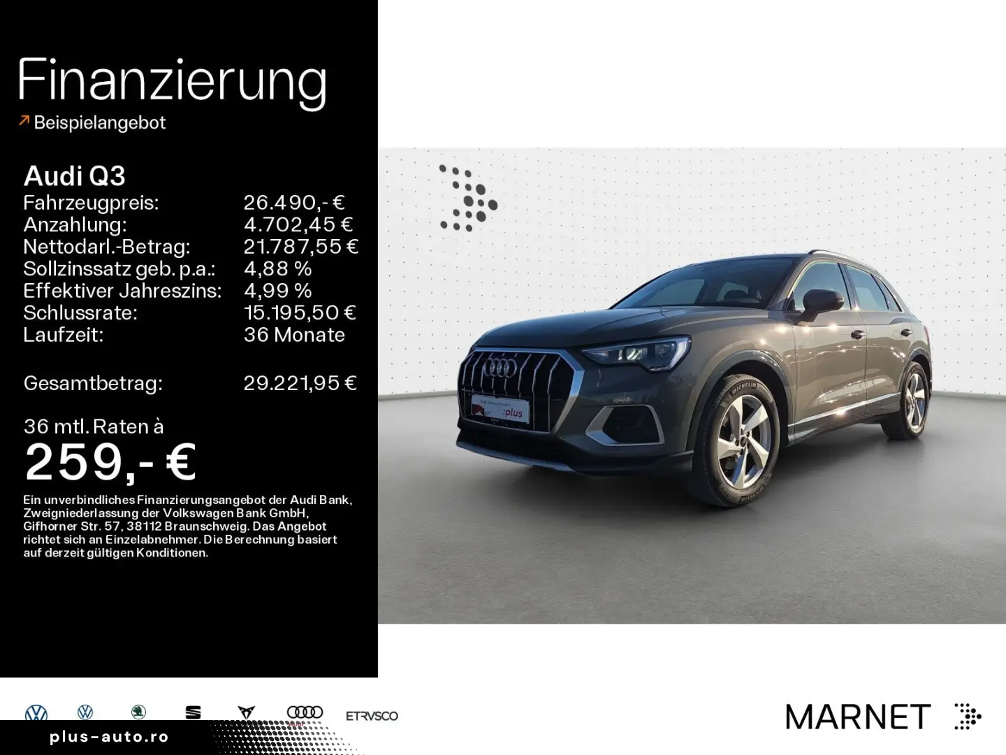 AUDI Q3 advanced 35 TDI Navi Alu AHK PDC Virtual Cock