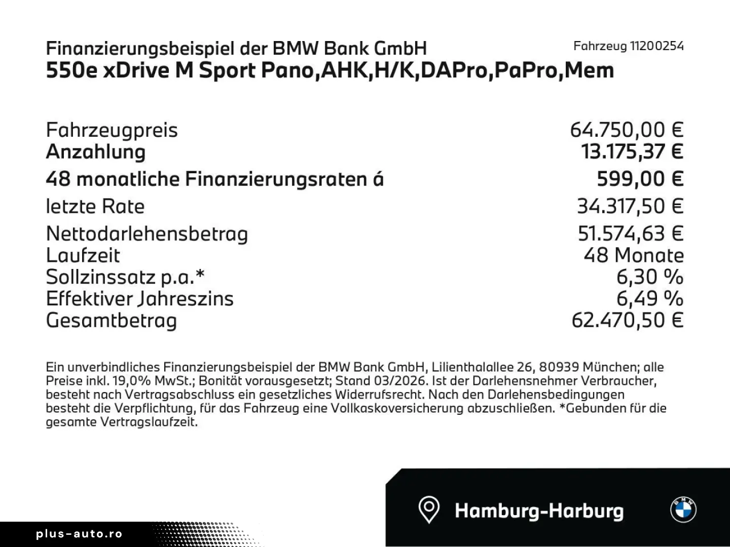 BMW 550e xDrive M Sport Pano AHK H K DAPro PaPro Mem