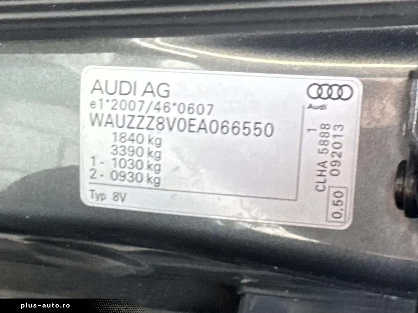 AUDI A3   FAB 10.2013   1.6 DIESEL 105CP   EURO 5
