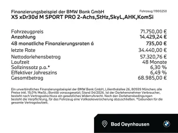 BMW X5 xDr30d M SPORT PRO 2-Achs StHz SkyL AHK KomSi