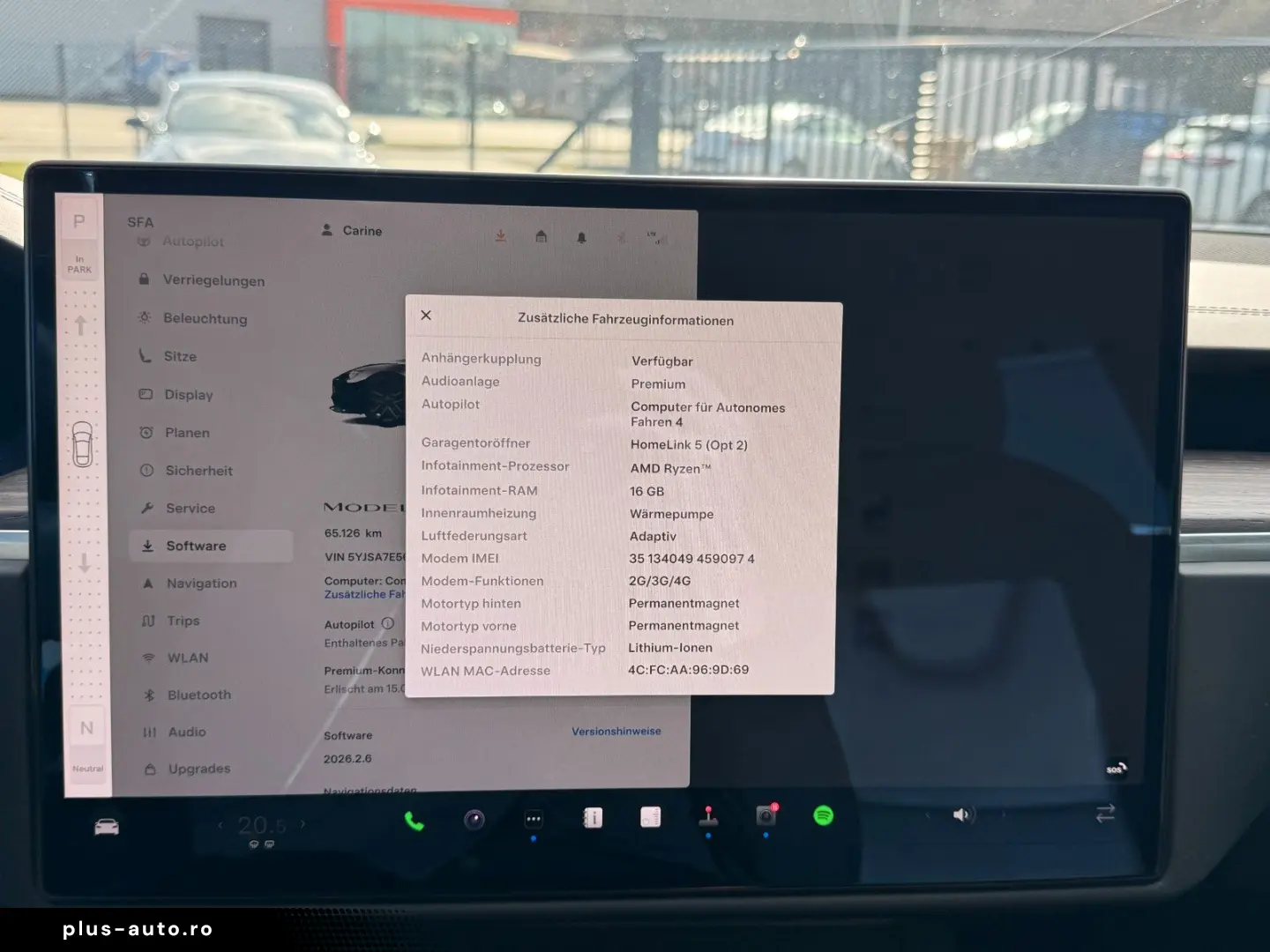 TESLA MODEL S PALLADIUM   MATRIX   21  Arachnid   HW4