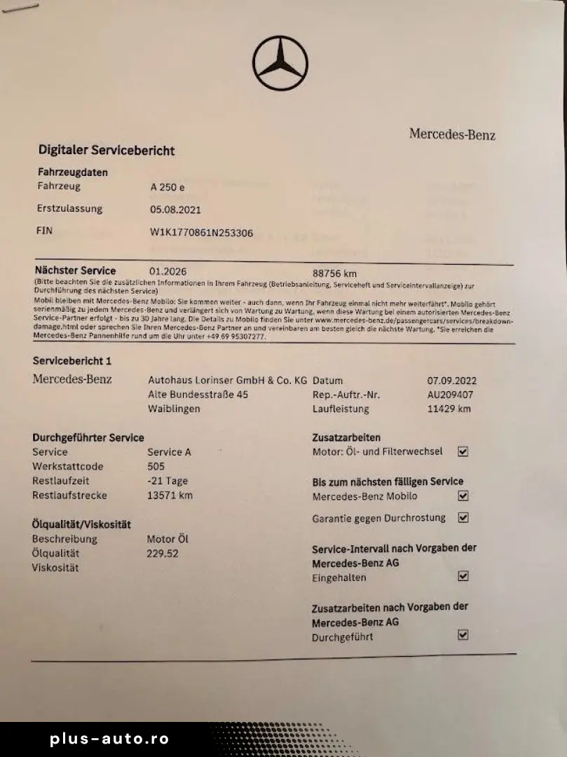 MERCEDES-BENZ A 250 A A 250 e