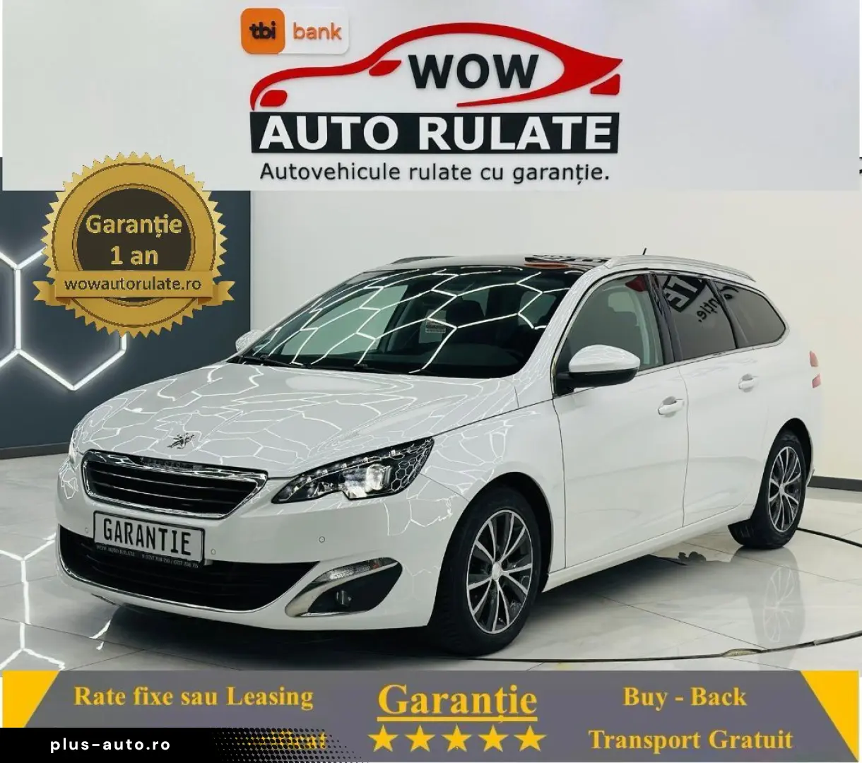 PEUGEOT 308 2015 1.6D E6 Garantie 12 Luni Rate Avans 0 Doar